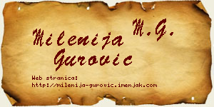 Milenija Gurović vizit kartica